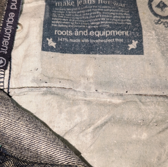 VINTAGE LRG × Streetwear Baggy Hip Hop LRG Embroidery Logo Jeans  Size:36x32 - Picture 12 of 16